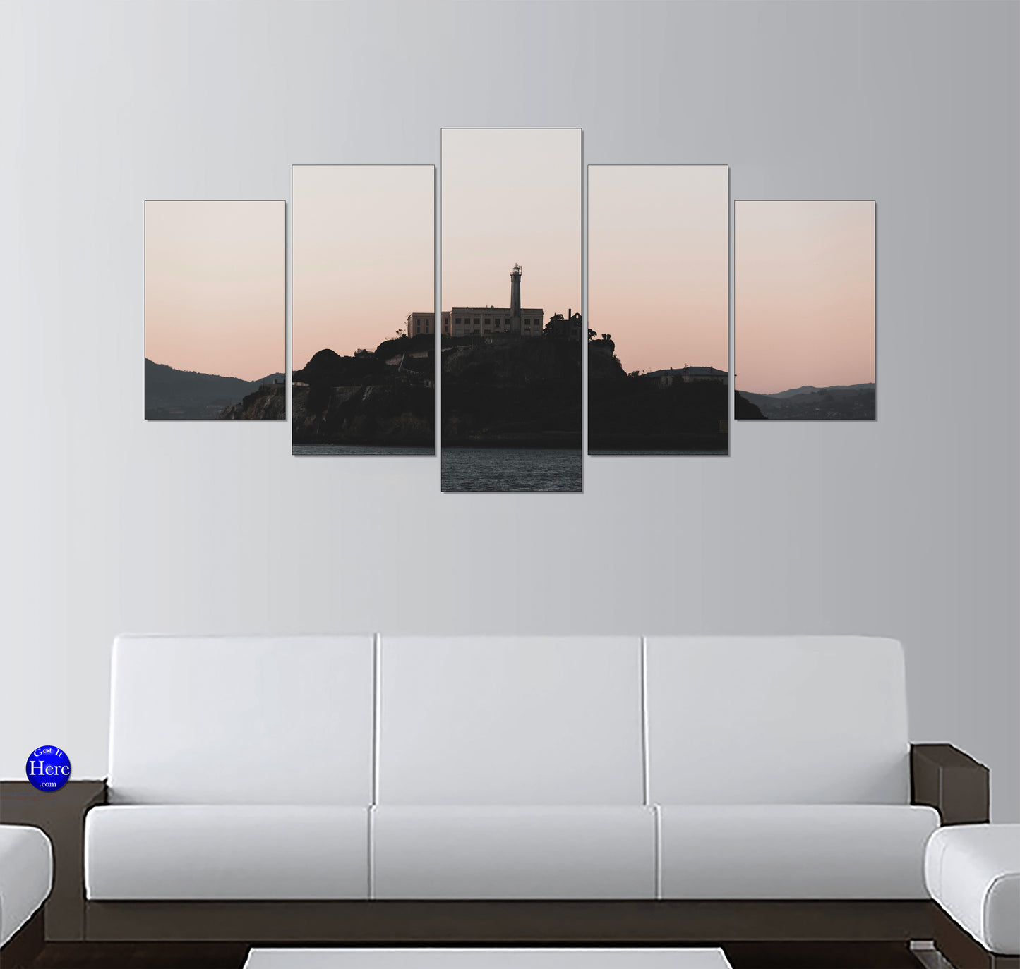 Alcatraz Island Silhouette at Dusk, San Francisco Bay, California