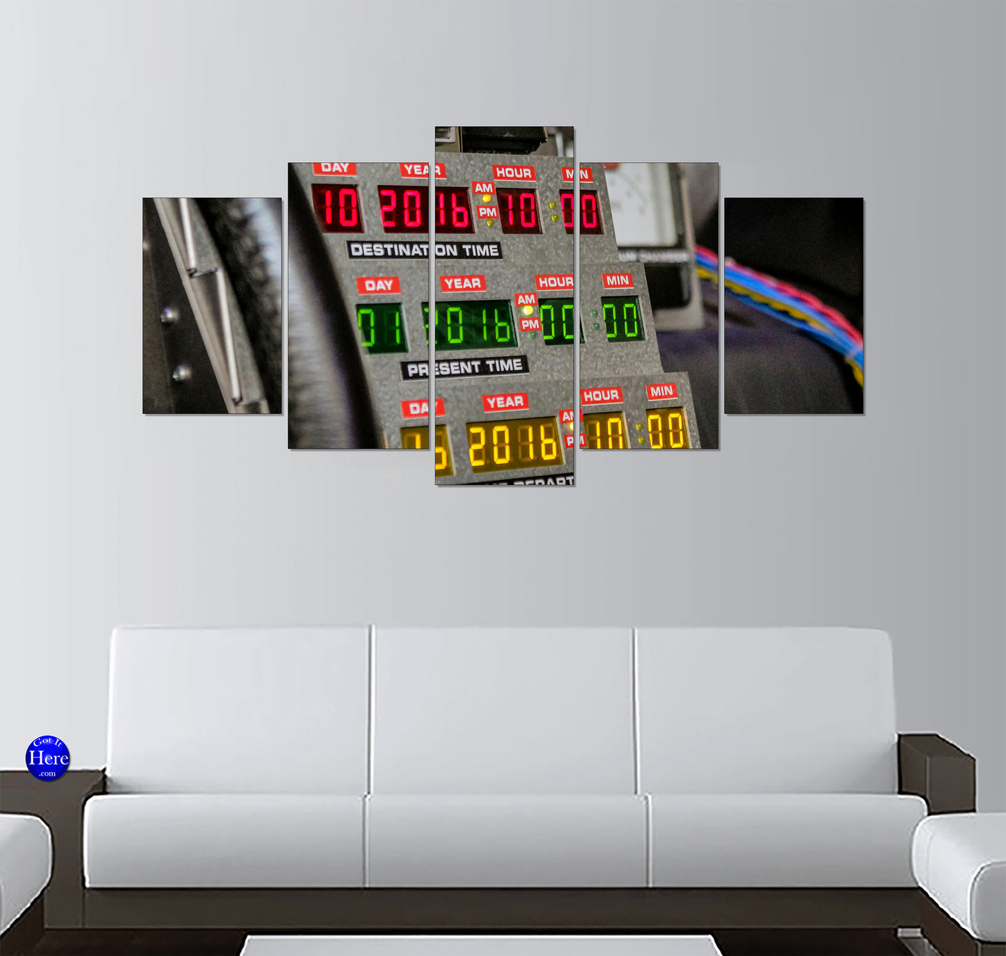 DeLorean Time Circuits with Glowing LED Readouts