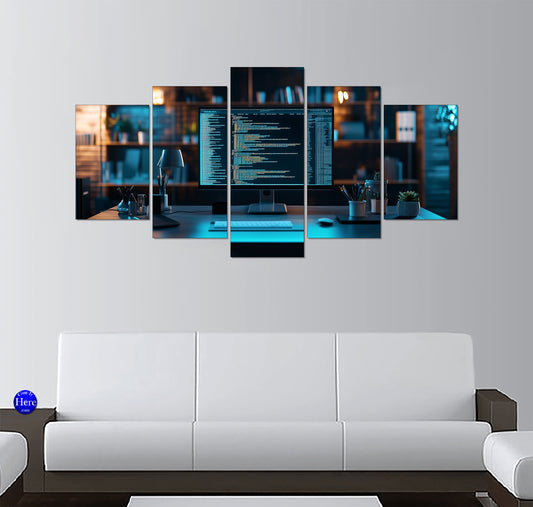Software Developer Workstation With Dual Code Monitors