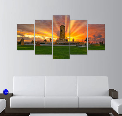 Sunset Rays over Fremantle War Memorial, Monument Hill, Western Australia