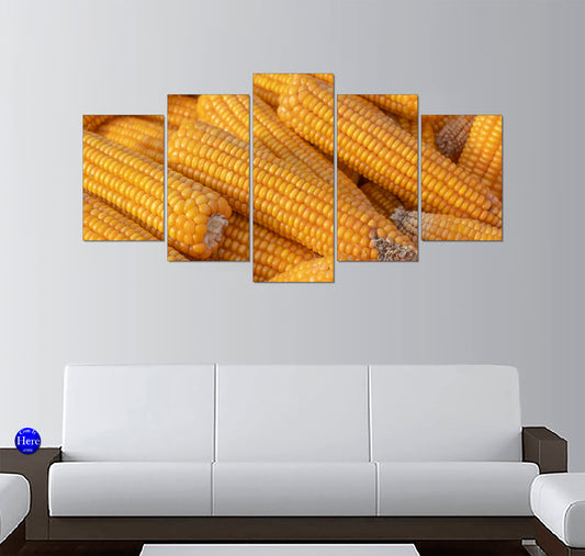Golden Corn Cobs in a Warm Harvest Close-Up