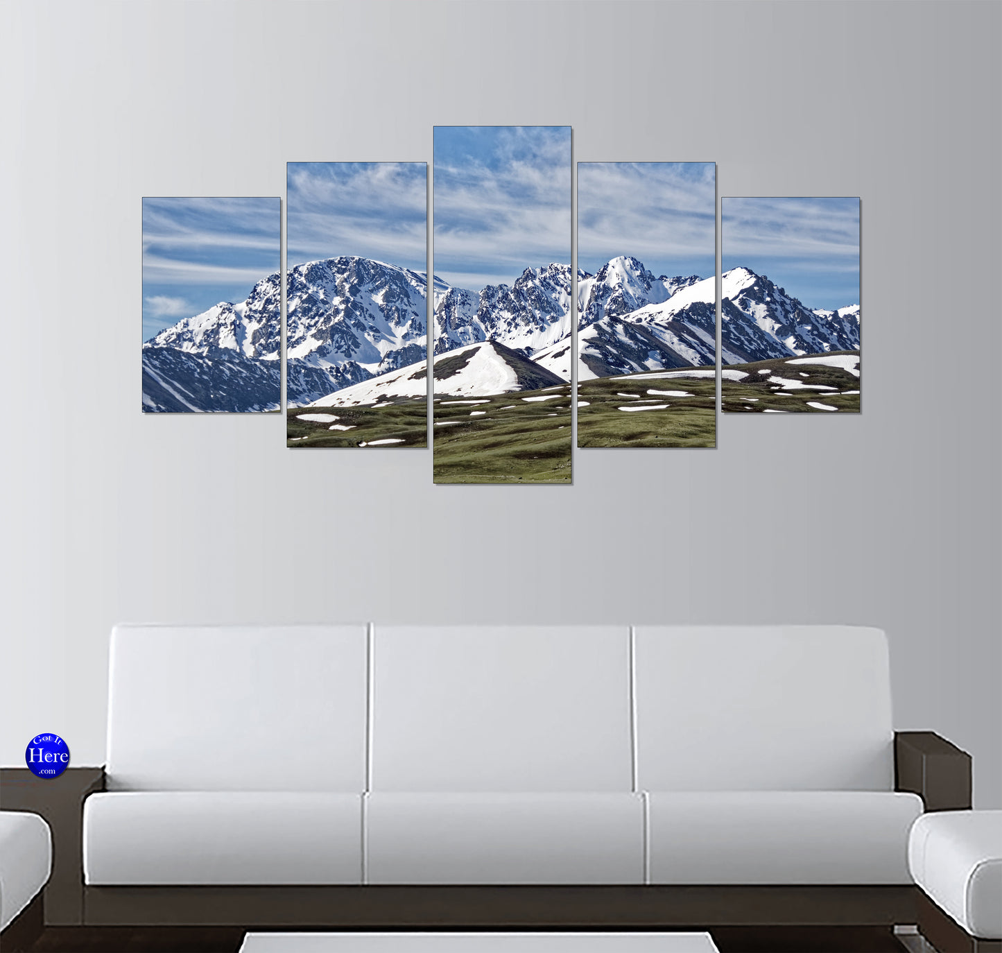 Snow-Laced Mountain Peaks in the Kazakh Highlands