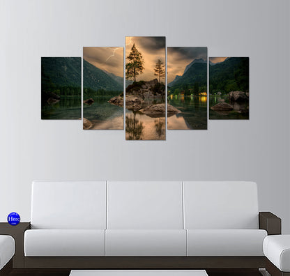 Lightning Storm Over Lake Hintersee, Bavarian Alps