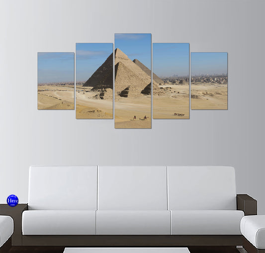 Great Pyramids of Giza and Cairo Skyline, Egypt
