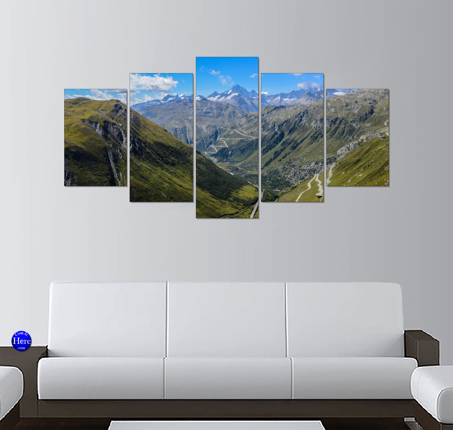 Furka Pass Road Winding Through the Swiss Alps, Switzerland
