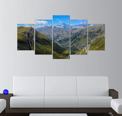 Furka Pass Road Winding Through the Swiss Alps, Switzerland