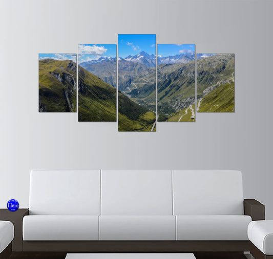 Serpentine Mountain Road at Furka Pass, Swiss Alps