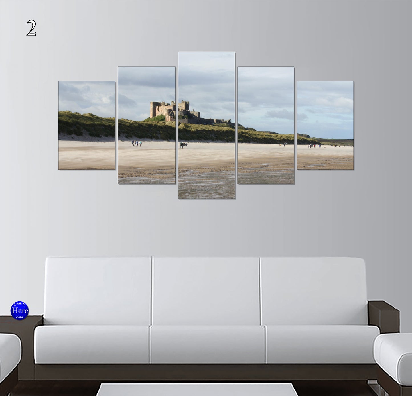 Bamburgh Castle Coastal Views, Northumberland, England