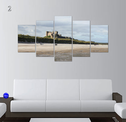 Bamburgh Castle Coastal Views, Northumberland, England
