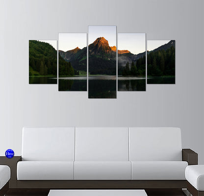 Lake Obersee Sunrise Reflection in the Swiss Alps