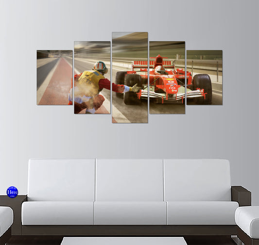 Scuderia Ferrari 248 F1 Passing a Track Marshal