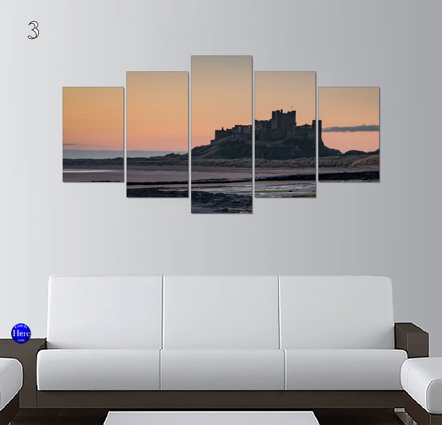 Bamburgh Castle Coastal Views, Northumberland, England