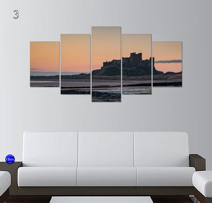 Bamburgh Castle Coastal Views, Northumberland, England