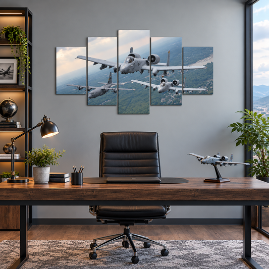 A-10C Warthogs and C-130E Hercules Over the Italian Dolomites