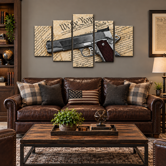 We the People M1911 Pistol on the U.S. Constitution