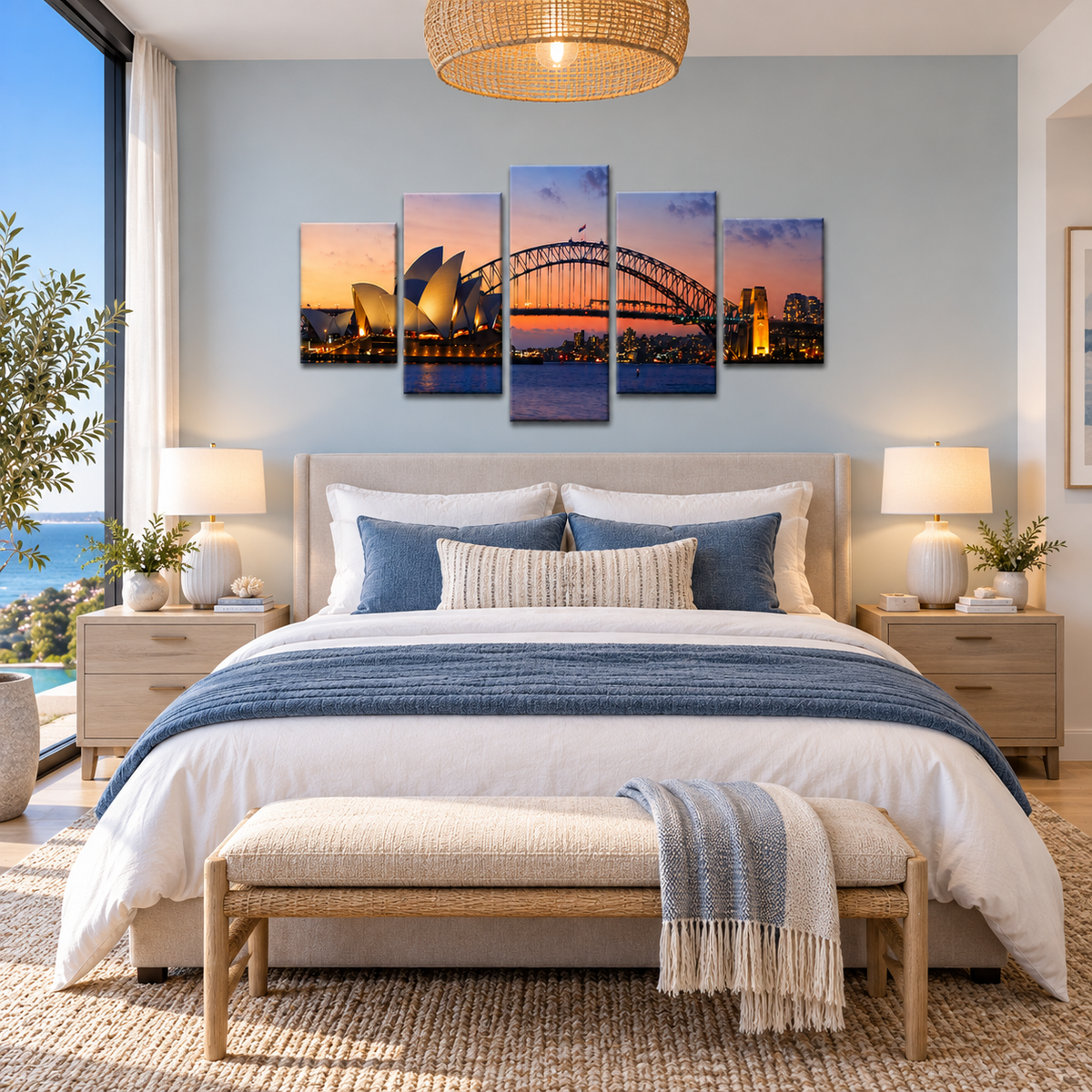Sydney Opera House and Harbour Bridge at Sunset