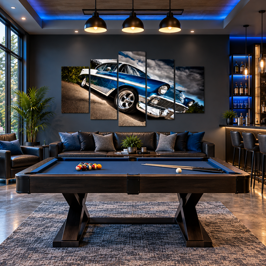 Custom 1956 Chevrolet Bel Air Sport Coupe in Blue and White