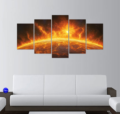 Solar Flare Over a Molten Exoplanet in Deep Space