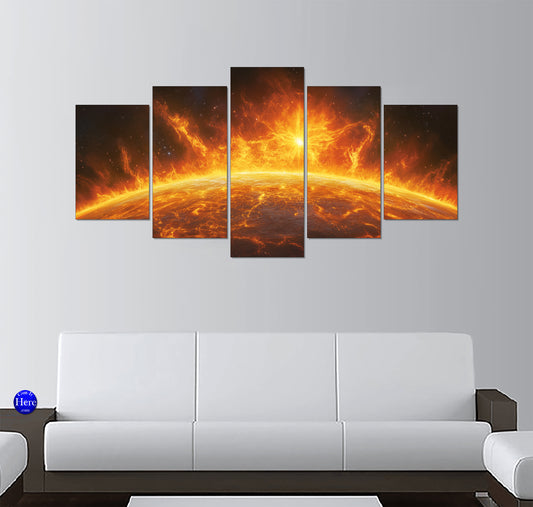 Solar Flare Over a Molten Exoplanet in Deep Space