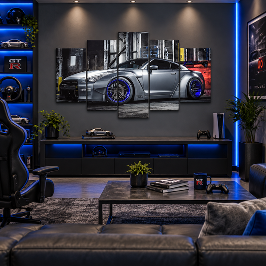 Liberty Walk Nissan GT-R R35 Widebody in an Industrial Garage