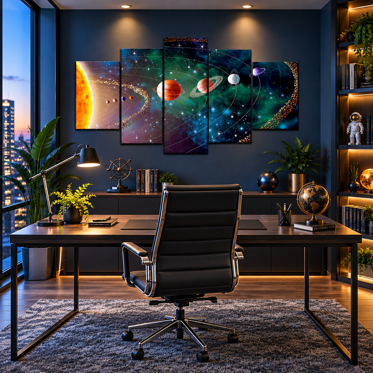 Solar System Planets and Orbits in a Cosmic Nebula