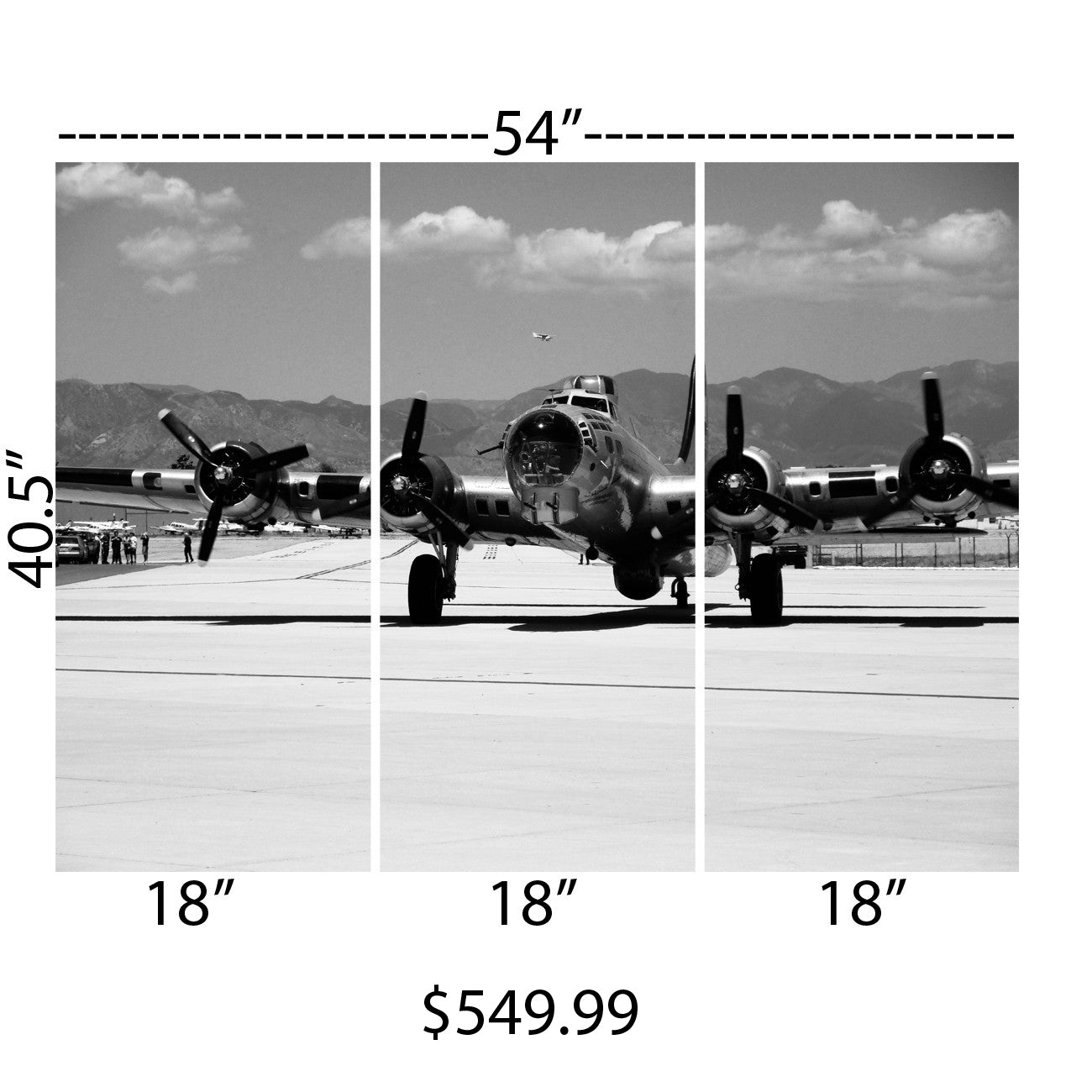 Custom Order For BK - 3 Panel Canvas Print ,Gallery Wrapped