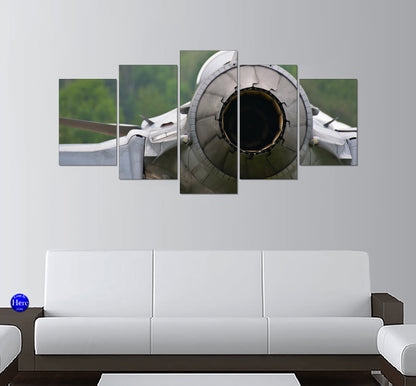 F-16 Nozzle 5 Panel Canvas Print Wall Art