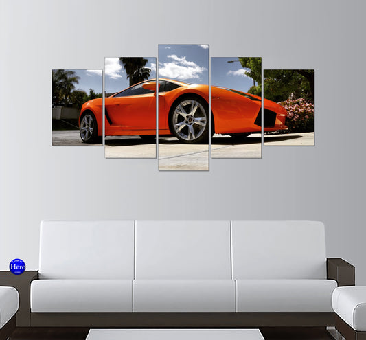 Orange Lamborghini Gallardo LP 560-4 on Sunlit Driveway