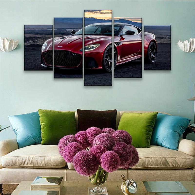 Aston Martin DBS Superleggera 5 Panel Canvas Print Wall Art - GotItHere.com