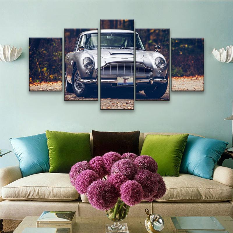 Aston Martin DB5 5 Panel Canvas Print Wall Art - GotItHere.com