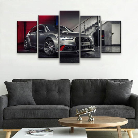 Audi RS6 Prior Design 5 Panel Canvas Print Wall Art - GotItHere.com