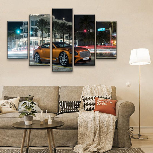 Bentley Continental GT 5 Panel Canvas Print Wall Art - GotItHere.com