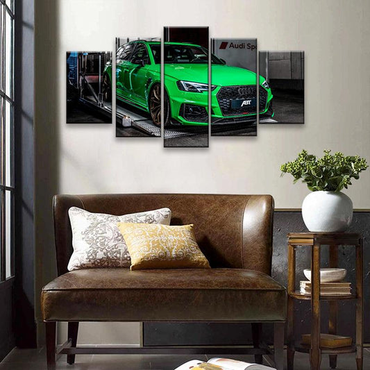 Audi RS4 Avant by ABT 5 Panel Canvas Print Wall Art - GotItHere.com