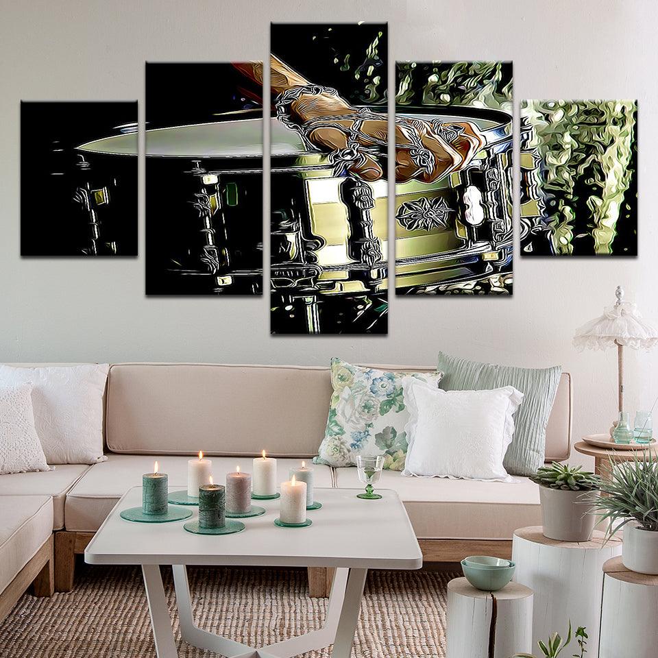 Drum Barbed Wire 5 Panel Canvas Print Wall Art - GotItHere.com