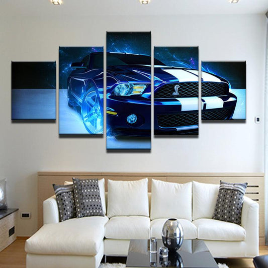 Ford Mustang Cobra 5 Panel Canvas Print Wall Art - GotItHere.com