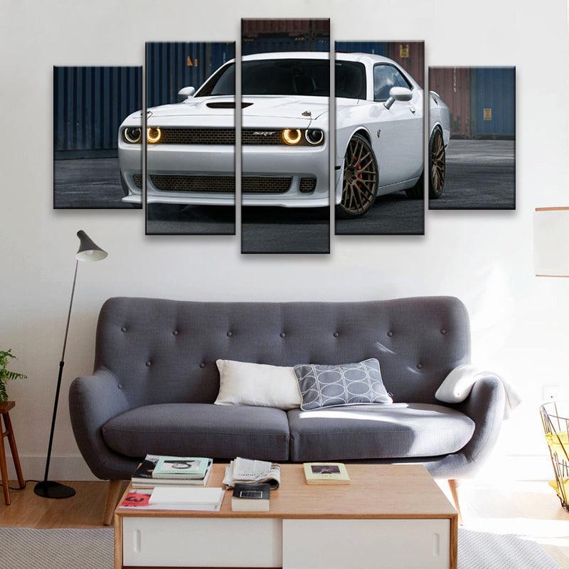 Dodge Challenger SRT 5 Panel Canvas Print Wall Art - GotItHere.com