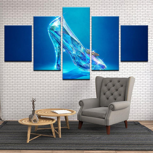 Glass Slipper 5 Panel Canvas Print Wall Art - GotItHere.com