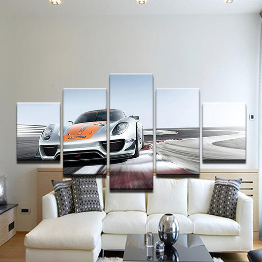 Porsche 936 Spyder Race Car 5 Panel Canvas Print Wall Art - GotItHere.com