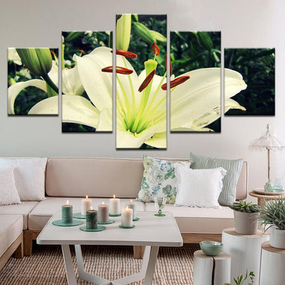 Lily 5 Panel Canvas Print Wall Art - GotItHere.com
