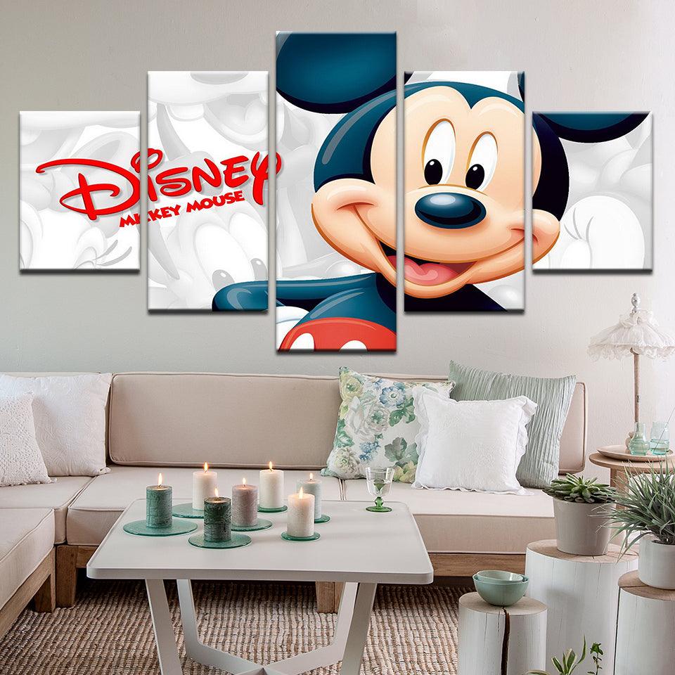 Mickey Mouse Disney 5 Panel Canvas Print Wall Art - GotItHere.com