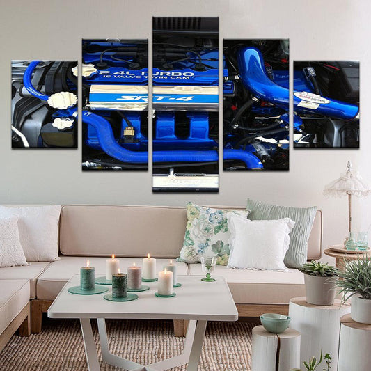 Dodge Neon SRT-4 Engine 5 Panel Canvas Print Wall Art - GotItHere.com