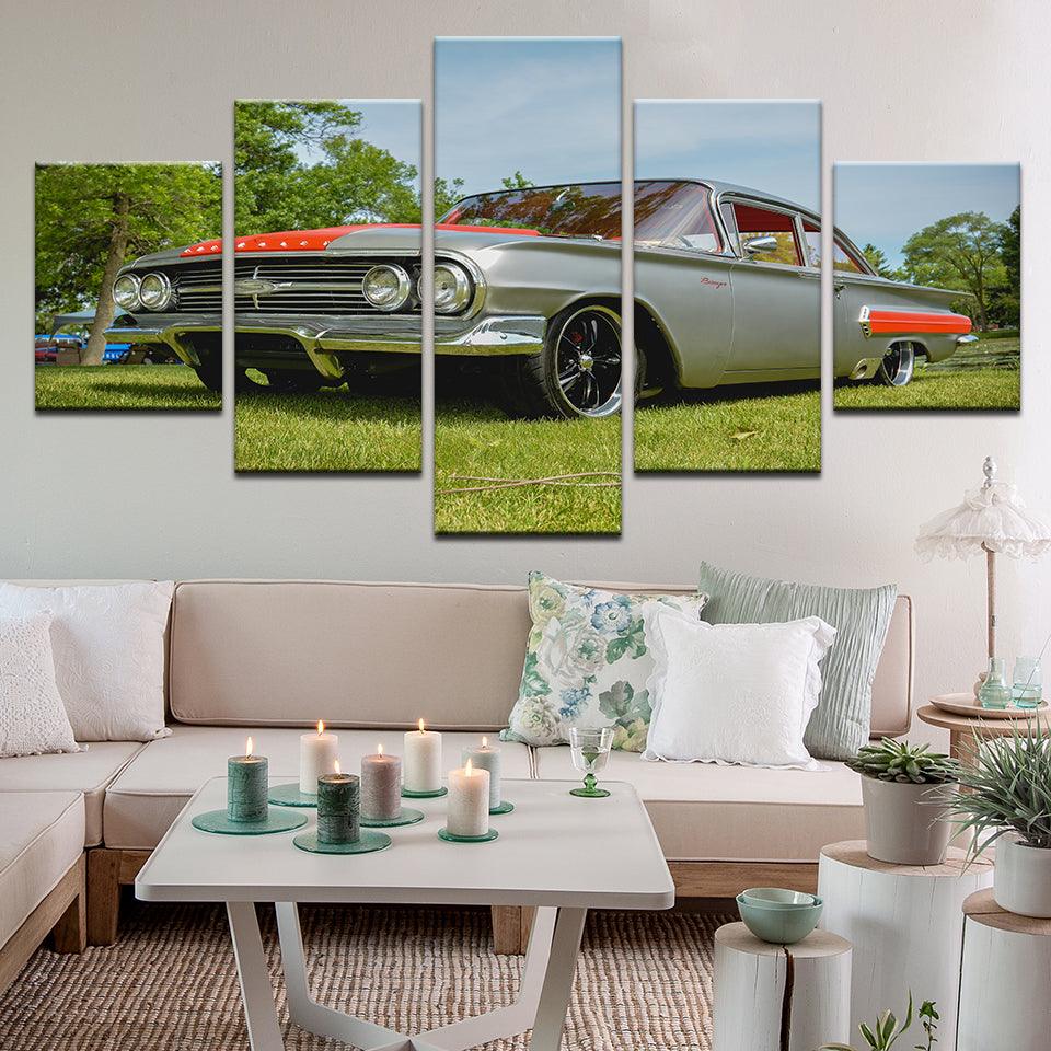 Chevy Chevrolet Biscayne 5 Panel Canvas Print Wall Art - GotItHere.com