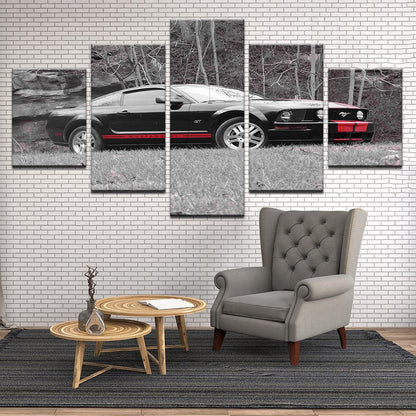 Ford Mustang GT 5 Panel Canvas Print Wall Art - GotItHere.com
