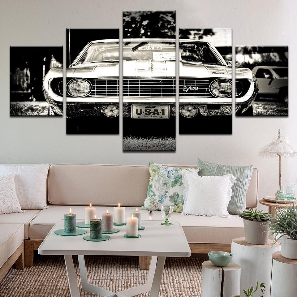 Chevy Chevrolet Camaro Z/28 Classic 5 Panel Canvas Print Wall Art - GotItHere.com