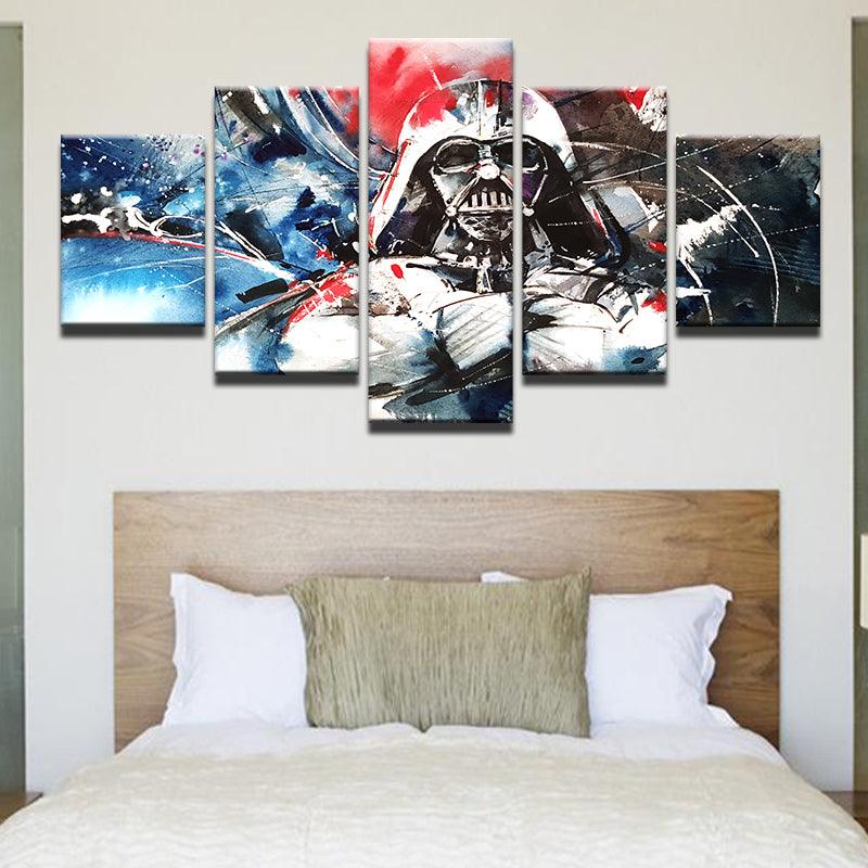 Star Wars Darth Vader Abstract 5 Panel Canvas Print Wall Art - GotItHere.com