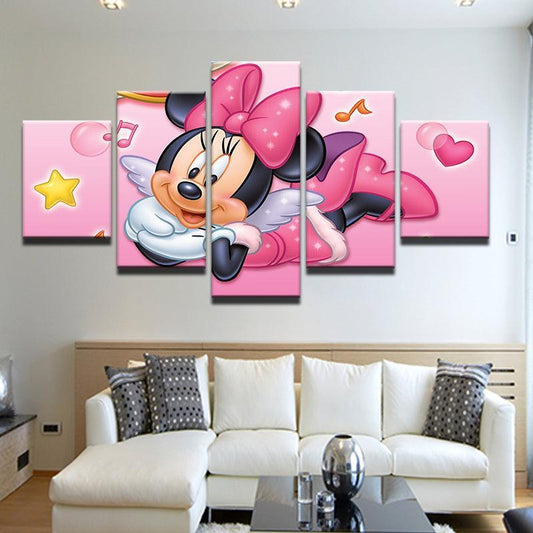 Minnie Mouse Disney 5 Panel Canvas Print Wall Art - GotItHere.com