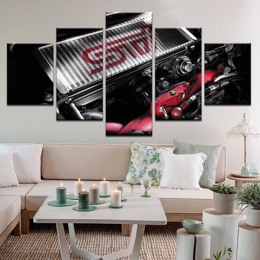 Subaru Impreza WRX STi 5 Panel Canvas Print Wall Art - GotItHere.com