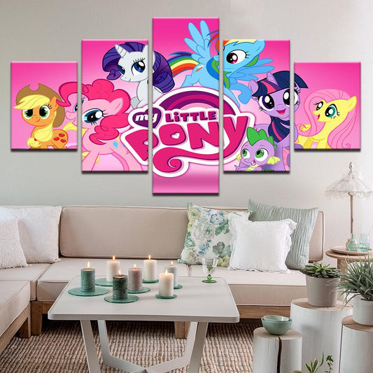 My Little Pony 5 Panel Canvas Print Wall Art - GotItHere.com