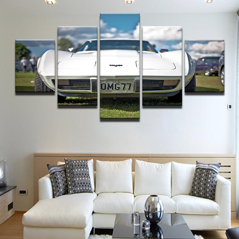 Corvette Stingray 5 Panel Canvas Print Wall Art - GotItHere.com