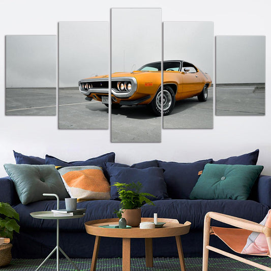 1972 Plymouth Roadrunner 5 Panel Canvas Print Wall Art - GotItHere.com